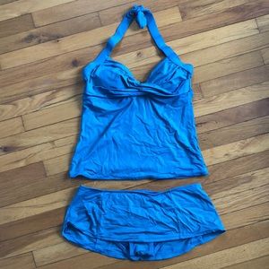 Classic ATL bathing suit peacock blue M tankini
